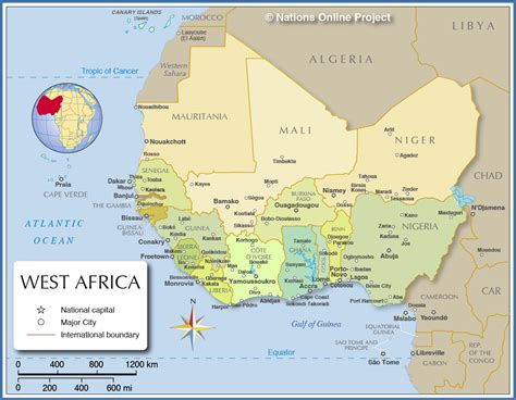 political map of west africa.